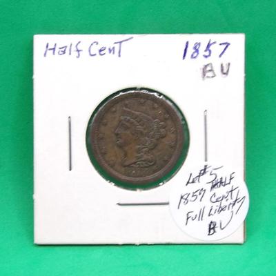 1857 Half Cent 