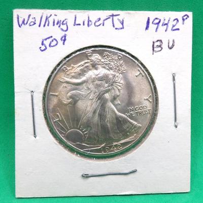 1942 P Walking Liberty Half Dollar 