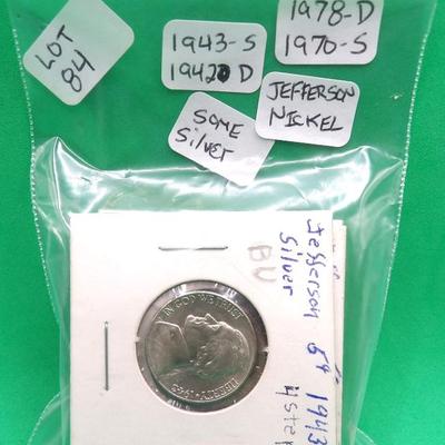 Jefferson Nickels some silver 