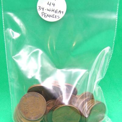 34 Wheat Pennies 