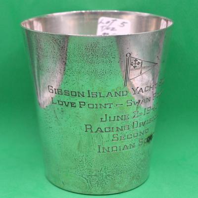 Sterling Gibson Island Yacht 1940 Cup 