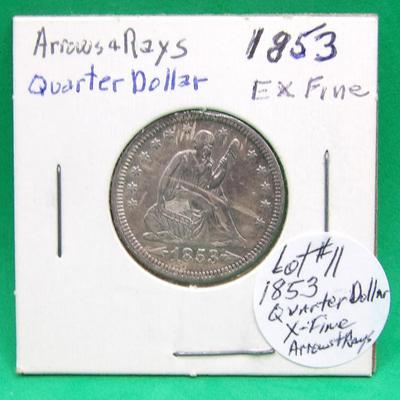 1853 Seated Quarter 