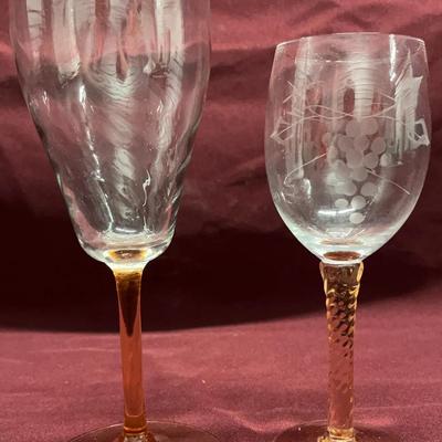 Pink Wine Glass Sets