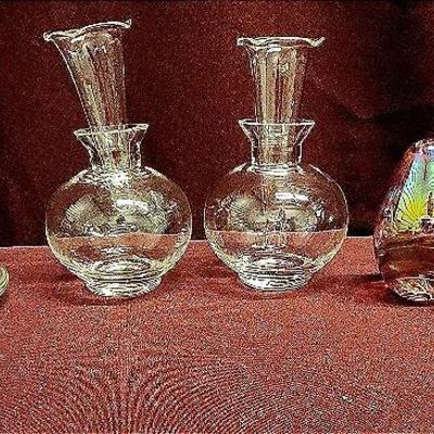 Glass Paperweights, Carafe, Cake Dish