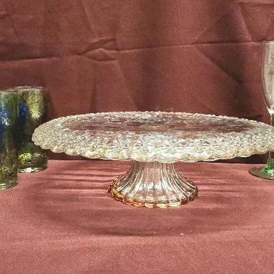 Glasses & Cake Stand