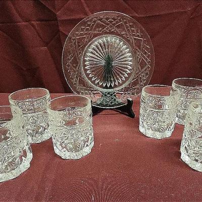 Crystal Whiskey Glasses & Plates
