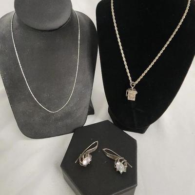 14k White Gold & Sterling