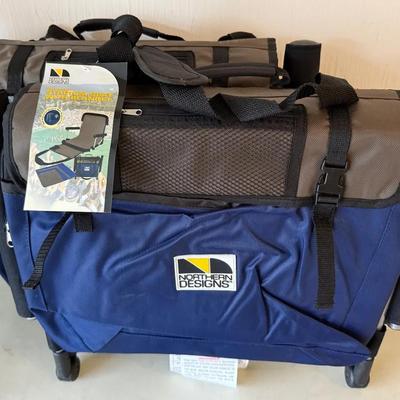 Pair (2) Northern Designs Folding Stadium Seats With Blankets