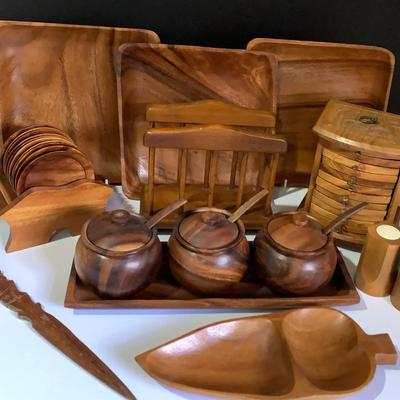 Wooden Collection Of Entertaining Items