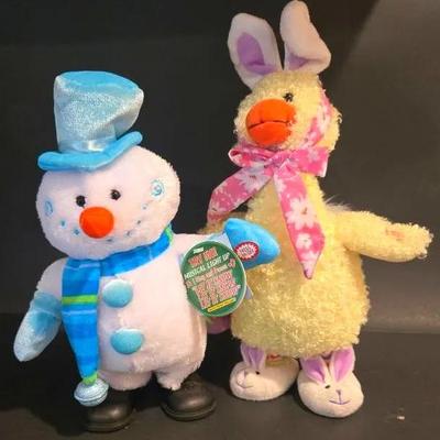 Animated Plush Snowman "Dan Dee Collector's Choice"/Easter Duck By TL.Toys HK LTD.