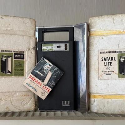 Pair (2) Burgess Safari-Lite Portable Fluorescent Lanterns, Possibly New Old Stock