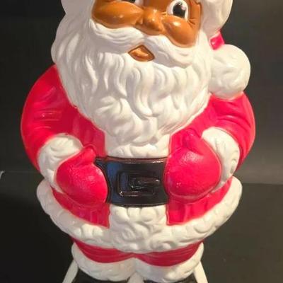 Vintage 90’s Grand Venture Retired 18” Lighted Santa Claus Blow Mold