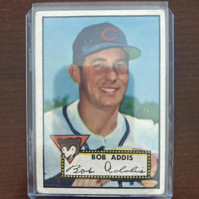 1952 Topps Baseball Card.  Bob Addis - Chicago Cubs. Card #259