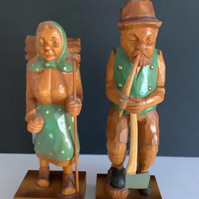 Carved Figurines Of Alpine Couple
