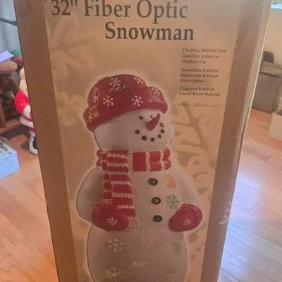 32" Fiber Optic Snowman In Box