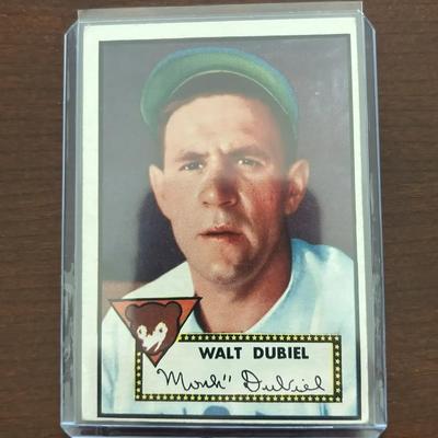 1952 Topps Baseball Card.  Walt Dubiel - Chicago Cubs. Card #164