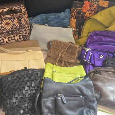Assortment Of Medium/Small Handbags Including EasySpirit, Sak, Stone Mountain  And More