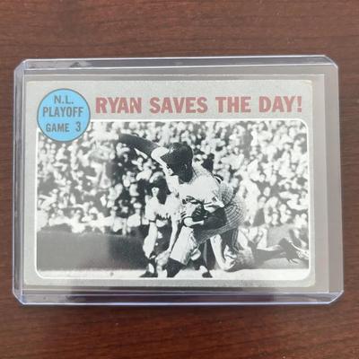 1970 Topps Baseball Card. Nolan Ryan - Ryan Saves The Day. Card #197