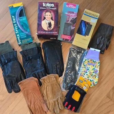 Assorted Vintage Totes/Isotoners, New And Used Gloves For Different Purposes