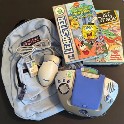Leapster Handheld Learning System By Leap Frog W/ Mini Jansport Bag, Accessories & 2 Sealed Games