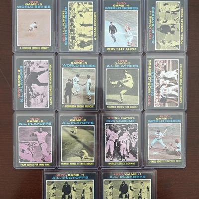 1971 Topps Baseball Cards. World Series Highlights. Jim Palmer, Brooks Robinson, and More