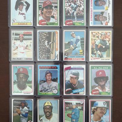 Vintage Topps Baseball Cards. Nolan Ryan, Mike Schmidt, Johnny Bench, and More