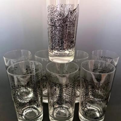 Caroline Williams Cincinnati Scenes Water Glasses/Tumblers (8)