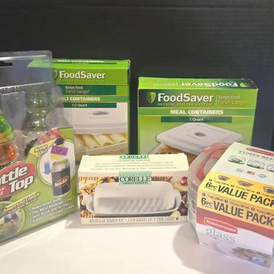 Foodsaver Storage Containers, Bottle Toppers Rubermaid Glass Containers