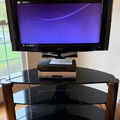 Sony Bravia 40 Inch Flat Screen TV, On Stand With Media Center, DVD & VHS Player