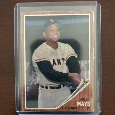 1962 Topps Baseball Card. Willie Mays - San Francisco Giants. Card #300