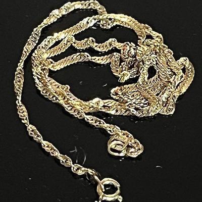 10K Yellow Gold Spiral Chain