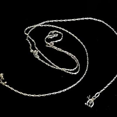 14K White Gold Chain, As Is