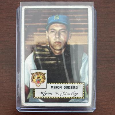 1952 Topps Baseball Card.  Myron Ginsberg - Detroit Tigers. Card #192