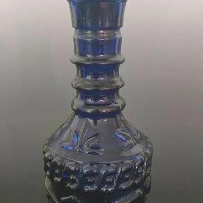 1960s Cobalt Blue Jim Beam Liquor Bottle Decanter Kentucky Derby
