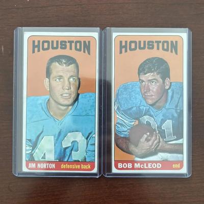 1965 Topps Football Cards. Bob McLeod & Jim Norton