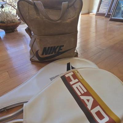 Pro Kennex Graphite Comp Mid Size, AMF Head Tennis Rackets, Vintage Nike Bag With Tennis Balls