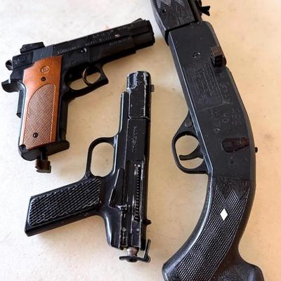 3 Vintage Air Rifles/BB Guns, Crossman Black Diamond, Daisy Powerline & Marksmang
