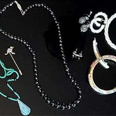 Vintage Jewelry with 14K Gold Earring Backs, Fire Opal