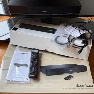 Bose Solo TV Sound System W/ Accessories & Extra Empty Box