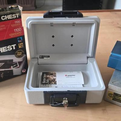 Sentry Fire-Safety Security Box With Keys, 3 Metal Boxes