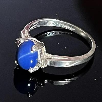 14K White Gold Linde Star Sapphire Ring