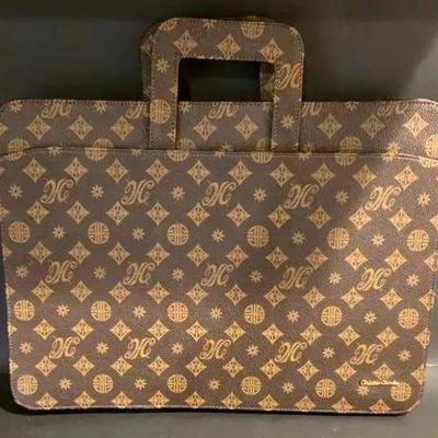 Vintage Christian Charles Leather Laptop or Messenger Bag,