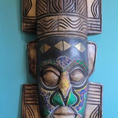 Sale Photo Thumbnail #81: Beaded Tribal Mask