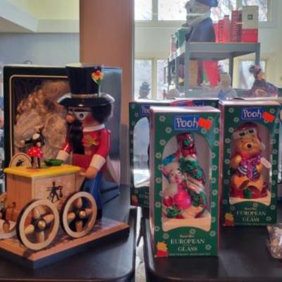 Sale Photo Thumbnail #281: Glass Winnie the Pooh Ornaments