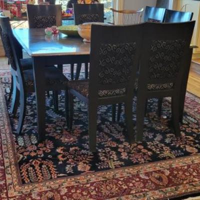 Sale Photo Thumbnail #33: 8'9" x 12' Area Rug 
Dining Table w/ 8 chairs and 2 leaves