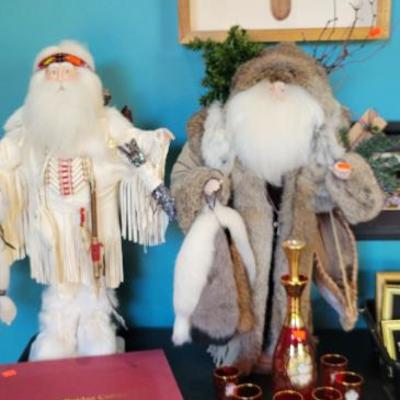 Sale Photo Thumbnail #91: Beautiful Santa's and Bohemian Glass Decanter Set