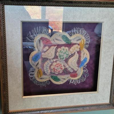 Sale Photo Thumbnail #120: Native Beaded Framed Pin Cushion