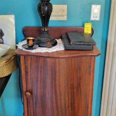 Sale Photo Thumbnail #86: Media Cabinet and Tiffany Style Lamp