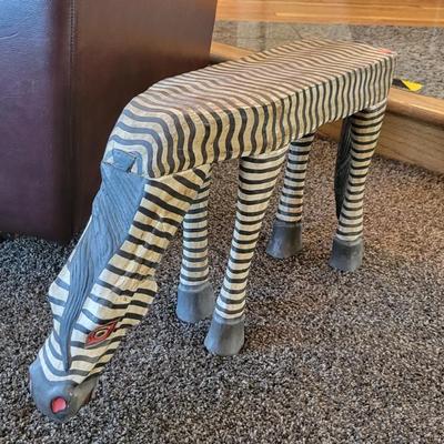 Sale Photo Thumbnail #26: Wood Zebra Stand 
