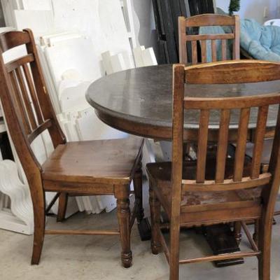 Sale Photo Thumbnail #452: Marble Top Kitchen Table w/ 4 Chairs 
